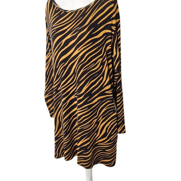 Smash + Tess Womens The Sweater Weather Dress, Teresa Tiger, Tunic, Pockets, M - Picture 3 of 9